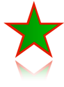 GREEN MOORISH 5 POINTED STAR
